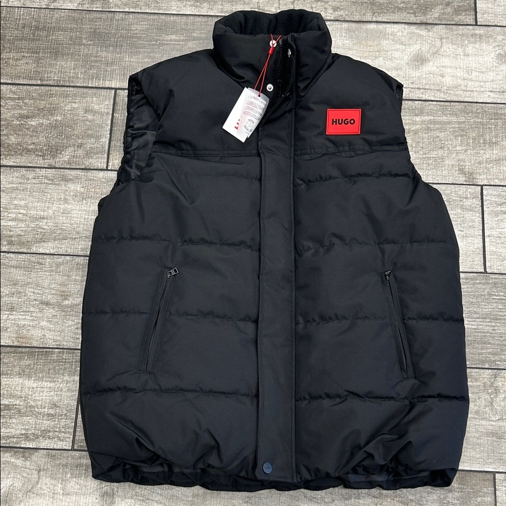 HUGO Black Puffer Vest for Kids NWT